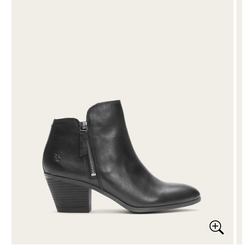 FRYE Judith Black Leather Ankle Bootie